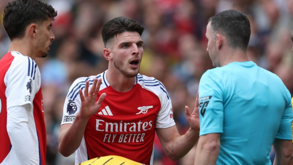 Premier League Panel Backs Referee's Decision to Send Off Arsenal's Declan Rice