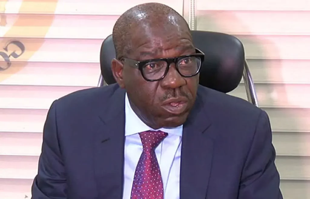 Edo Governor, Obaseki Forced out of INEC Premises Amid Protests